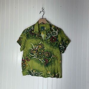 Jams World Vintage Floral Hawaiian Shirt Medium Nohara Print Made in Hawaii